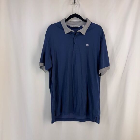 Travis Matthew Men’s Blue Stretch Collared Short Sleeve Golf Polo Shirt XL - Picture 9 of 9